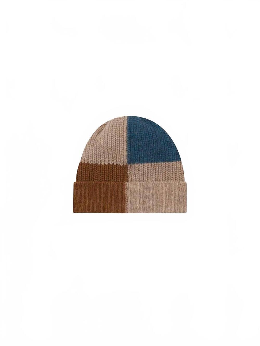 NEW ORGANIC ZOO boys colorblock beanie in block patchwork